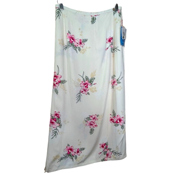 🩷Paradise Island by Notation NWT beachy tropical floral straight skirt large - Picture 3 of 9